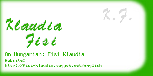 klaudia fisi business card